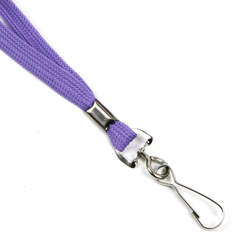 Beebel Lanyard 50PCS Lanyards with Swivel Hook clips for ID Name Badge Holder (Purple) - Image 3